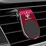 1 support de téléphone magnétique en métal pour voiture Maserati Levante Ghibli Quattroporte Granturismo Accessoires de voiture (rouge)