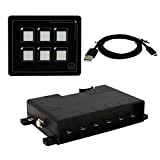 12v 24v 6 broches Film Panneau de commutation à écran tactile LED intégré PPTC avec câble USB et boîtier de ...