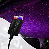 2 en 1 Projecteur USB Star Light, Lumières d'Ambiance Auto LED Toit Atmosphère Lumière Projecteur étoilé Romantique USB Veilleuse Lampe ...
