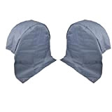 2 housses de protection de roue pour caravane Couleur grise Protection Anti-UV Tissu en polyester avec œillets