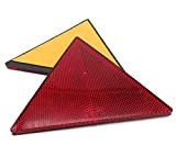 227s - Deux catadioptres triangulaires autocollants - agréé ECE - remorque/caravane - rouge
