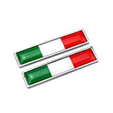 2pcs Italie Drapeau Stickers De Voiture En Métal Signes Badge Emblème 3d It Tricolor National Drapeau National Chrome Décalcomanies Pour ...