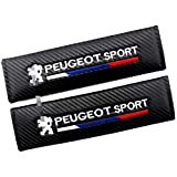2PCS Rembourrage de ceinture de sécurité pour Peugeot TI 106 206 3008 308,Coussinets de ceinture de sécurité respirants en fibre ...
