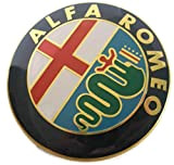 2x Ornements emblème Alfa Romeo, or, logo 74 mm, capot avant, arrière, emblème Gold 147 156 159 Brera Mito, métal