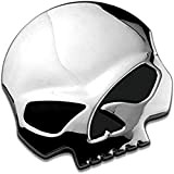 3D Skull Auto et Autres Véhicules Métal Stickers Emblème de Crâne Accessoires Autocollant Voiture de Style Décalcomanies (Argent)