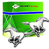 3D15027 - Chrome 3D emblème de la voiture auto adhésif logo caractères (3M auto-adhésif) Cheval (2 pièces) Horse