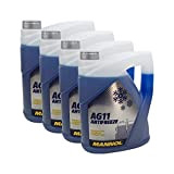 4 x MANNOL mn4011–5 Long Term Antifreeze AG11 de refroidissement à 40 °C Protection antigel 5 l