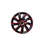 4x Enjoliveurs de roue noir rouge 13" STIG de NRM | Enjoliveurs de roue 13 pouces, Jeu de 4 enjoliveurs