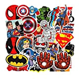 50pcs Autocollants de Super Héros Marvel Avengers, Vinyl Imperméables Stickers pour Enfants Adolescents Adultes, pour skateboard, Ordinateur Portable, Voitures, Moto, ...