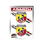Abarth Autocollants Boucliers Foudre, Lot de 2, 94 x 131 mm