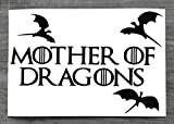 Aerialballs Sticker vinyle pour voiture Game of Thrones Mother of Dragons Noir