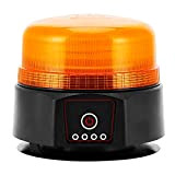 AGRISHOP 12/24V LED Sans Fil Magnétiques Gyrophare Magnetique Orange,36LEDS 19w Sans Fil Clignotante Magnétique d'Urgence Avertissement Amber Strobe, 8xCatadioptre Rectangulaire ...