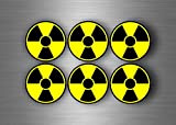 Akachafactory 6X Autocollant Sticker Voiture Signe Symbole radioactif Biohazard Zombie Warning