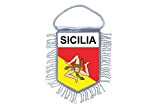 Akachafactory Fanion Mini Drapeau Pays Voiture Decoration sicile sicilien Sicilia