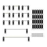 Akko Stabilisateur Kit PCB Mount Screw-in pour Clavier Mécanique Individuel, avec Fils Dorés, Tampon Stabilisateur de PCB PTFE, 9x2U+1×6.25U+1x7U, pour ...