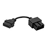 Akozon Connecteur d'adaptateur de câble de diagnostic On-Board Diagnostics 2 20Pin à 16Pin Adaptateur de câble de diagnostic de voiture