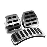 Akozon Kit de pédales manuelles pour voiture, 1 jeu de 3 pédales de voiture en acier inoxydable pour conduite à ...