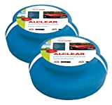 ALCLEAR 5713050M Lot de 2 éponges de Polissage en Microfibre 130 x 50 mm, Tampon applicateur pour cires, Brillants, Nettoyage ...