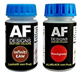 Alex Flittner Designs Stylo de retouche pour Infiniti EAW Orange Perl Metallic + vernis transparent 50 ml