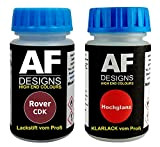 Alex Flittner Designs Stylo de retouche pour Rover CDK Mulberry Red Metallic + vernis transparent 50 ml