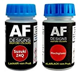 Alex Flittner Designs Stylo de retouche pour Suzuki Z4Q Fire Red + vernis transparent 50 ml