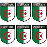 ALGERIE Algérienne Écusson Algerie, 40mm Vinyle Autocollants, x6 Stickers