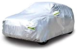 Amazon Basics Bâche automobile argentée résistante aux intempéries Tissu Oxford 150 D SUV jusqu’à 470 cm