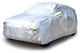 Amazon Basics Bâche automobile argentée résistante aux intempéries Tissu Oxford 150 D SUV jusqu’à 480 cm