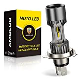 AMOLUO Ampoule H4 Led Moto de Phare HS1/9003/HB2 25W Kit de Conversion 6000K xénon Lumière Blanc DC9~36V ,Gris 1 Lampe
