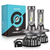 Ampoule H4 LED, 10000LM Phares pour Voiture et Moto, Ampoules Auto de Rechange pour Lampes Halogènes et Kit Xenon, 12V ...