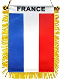 Anley Drapeau à suspendre pour fenêtre à franges France 10,2 x 15,2 cm – Mini bannière de drapeau et décoration ...