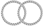 Anneau de strass en cristal de voiture de 2 pièces, anneau d'emblème d'autocollant d'argent bling, anneau de décoration d'accessoire intérieur ...