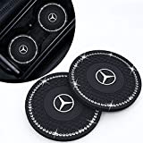 Anti-dérapant Porte-gobelet de Voiture Coaster,Support Gobelet Voiture Dessous de Verre Compatible avec Mercedes Benz CESM CLK GLK GL AB AMG ...