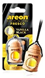 AREON Fresco Désodorisant Voiture Liquide Vanille Noir Bouteille en Bois Flacon Rétroviseur Pendu 4ml (Vanilla Black Lot de 1)