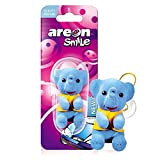 Areon Smile 1 désodorisant 3D pour voiture ou maison en forme d’éléphant mignon, bleu, parfum voiture neuve