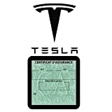 ASSURDHESIFS Vignette Assurance Voiture Compatible avec Tesla Moins 4 Ans Stickers Auto Retro (Noir)