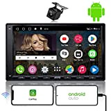 ATOTO A6 PF 7 Pouces Android Autoradio Double DIN, CarPlay sans Fil & Android Auto, Dual BT, WiFi/BT/USB Tethering Internet, ...
