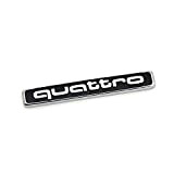 Audi Logo Quattro Original Arriere pour Hayon Arriere - Noir Et Chrome