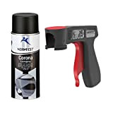AUPROTEC Peinture aérosol Corona Noir Mat Spray Vernis pour Moteur résistante la Chaleur 650°C pulvérisateur 1x 400 ML + 1x ...