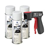AUPROTEC Primaire d'adhérence Baso Plus Apprêt antirouille Spray Peinture Gris 3X 400 ML + 1x poignée Originale pour Bombes aérosols