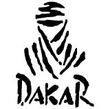 Autocollant Dakar noir idéal pour coller sur moto ou voiture 4x4 Dimensions : 13 x 10 cm