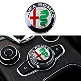 Autocollant, multimédia, 50 mm, pour Alfa Romeo Giulia Stelvio 2017, 2018, 2019, 2020, accessoire argenté.