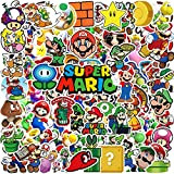 Autocollants Super Mario [100 pcs] Stickers Voiture Anime étanche pour Ordinateur Portable Bouteille d'eau Voiture Tasse Ordinateur Guitare Planche à ...
