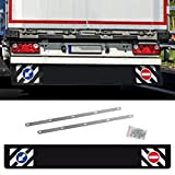 AutoScheich® Universel Garde-boue arrière Long 240 x 35 cm Camion Pendentif Protection anti-projection avec signe de la circulation