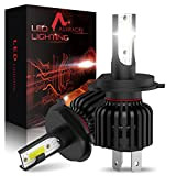 AUXIRACER Ampoule H4 LED, 60W 12000LM 6500K Blanc Phares pour Voiture et Moto IP65 Étanche Extrêmement Lumineuses, Ampoules Auto de ...