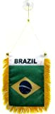 AZ FLAG Fanion Brésil 15x10cm - Mini Drapeau brésilien 10 x 15 cm spécial Voiture - Bannière