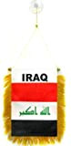 AZ FLAG Fanion Irak 15x10cm - Mini Drapeau irakien 10 x 15 cm spécial Voiture - Bannière