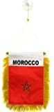AZ FLAG Fanion Maroc 15x10cm - Mini Drapeau marocain 10 x 15 cm spécial Voiture - Bannière