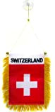 AZ FLAG Fanion Suisse 15x10cm - Mini Drapeau helvétique 10 x 15 cm spécial Voiture - Bannière