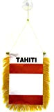 AZ FLAG Fanion Tahiti 15x10cm - Mini Drapeau tahitien - Polynésie française 10 x 15 cm spécial Voiture - Bannière